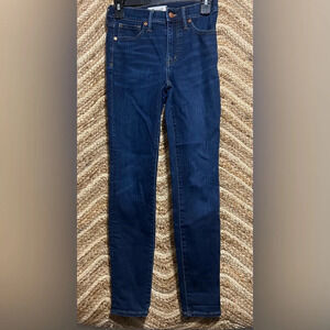 Madewell Women's 9" High Rise Skinny Denim Jeans,Dark Wash,SZ 25,Great Condition